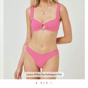 NWT!! L*Space Rocky bottom Bubblegum Pink Bikini